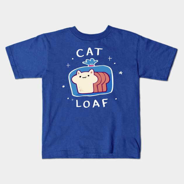 Cat Loaf Kids T-Shirt by giraffalope